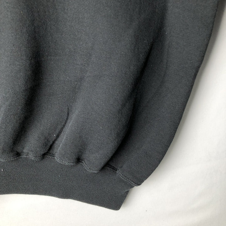 90'S Russell Athletic Plain Blank Sweatshirt, Men's XXL equivalent, Vintage cotton black type Vintage Second Hand