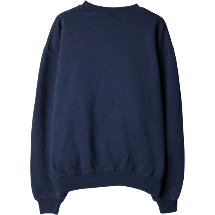90'S Russell Athletic Plain Blank Sweatshirt, Men's Size L (Equivalent), Vintage cotton navy blue type Vintage Second Hand