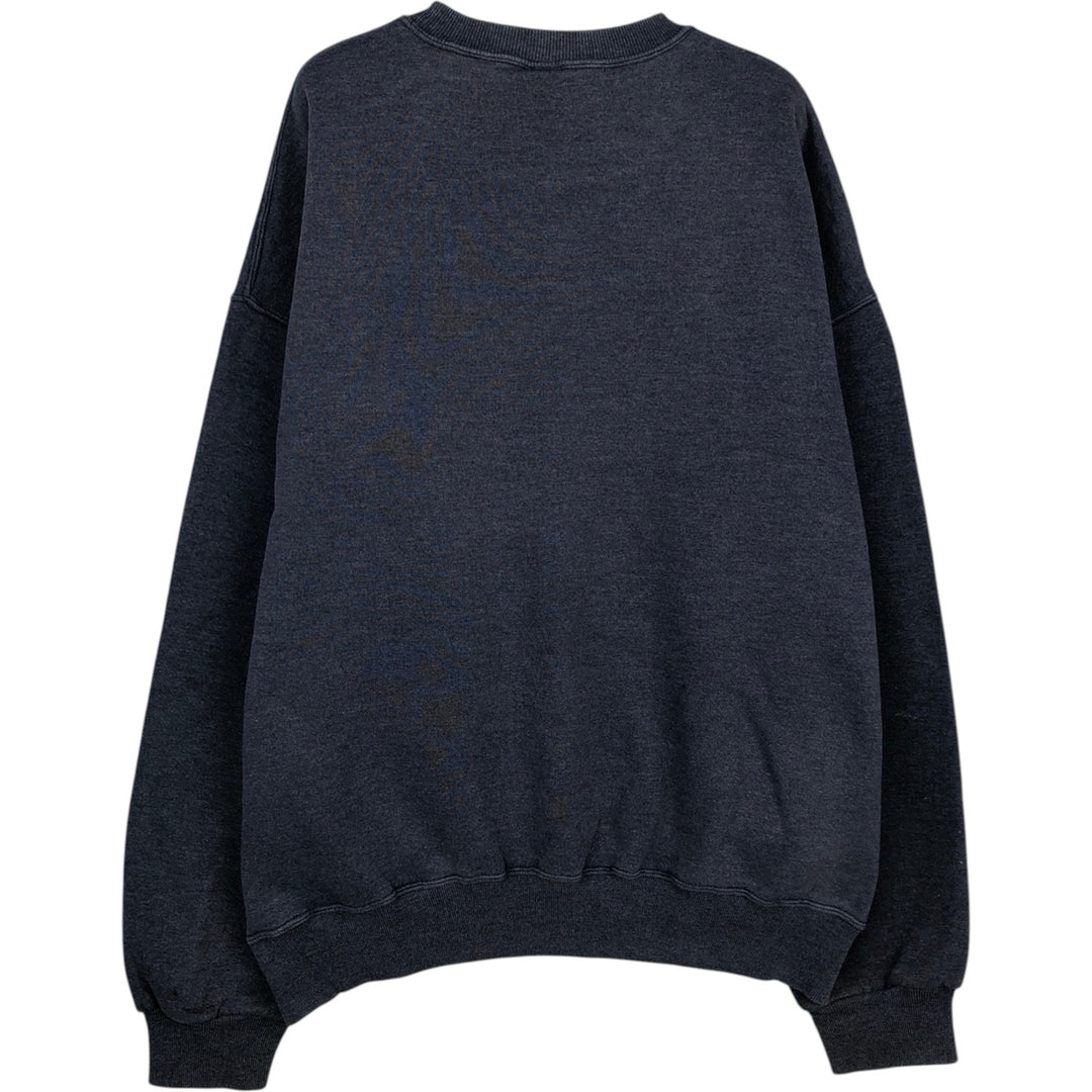 90'S Russell Athletic Plain Blank Sweatshirt, Men's Size XL (Equivalent), Vintage polyester Charcoal Vintage Second Hand
