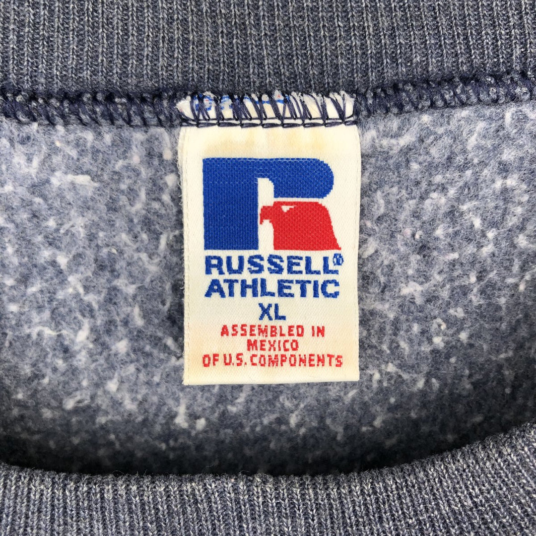 90'S Russell Athletic Plain Blank Sweatshirt, Men's Size XL (Equivalent), Vintage polyester Charcoal Vintage Second Hand