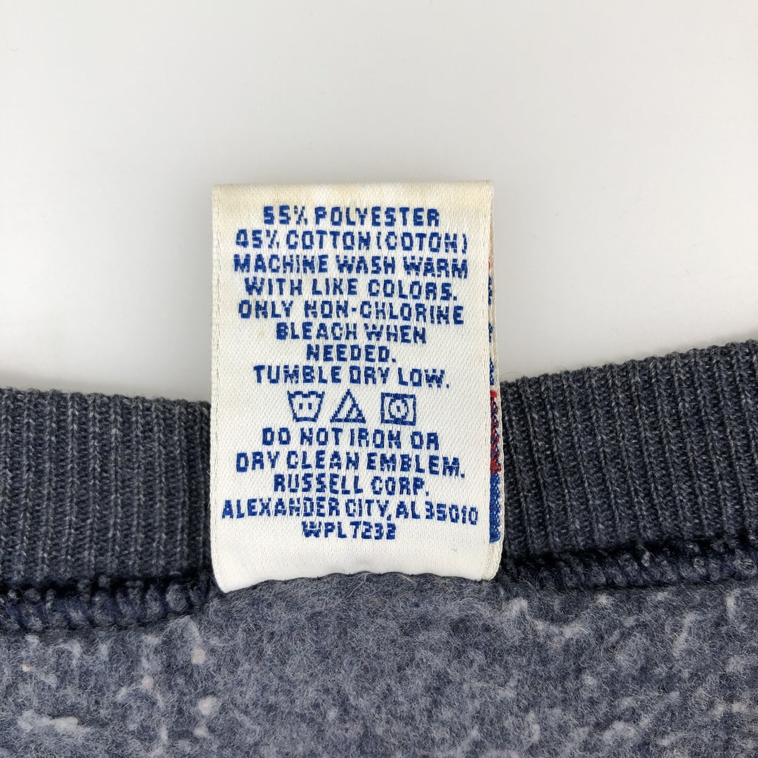 90'S Russell Athletic Plain Blank Sweatshirt, Men's Size XL (Equivalent), Vintage polyester Charcoal Vintage Second Hand