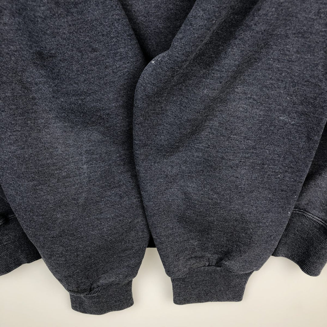90'S Russell Athletic Plain Blank Sweatshirt, Men's Size XL (Equivalent), Vintage polyester Charcoal Vintage Second Hand