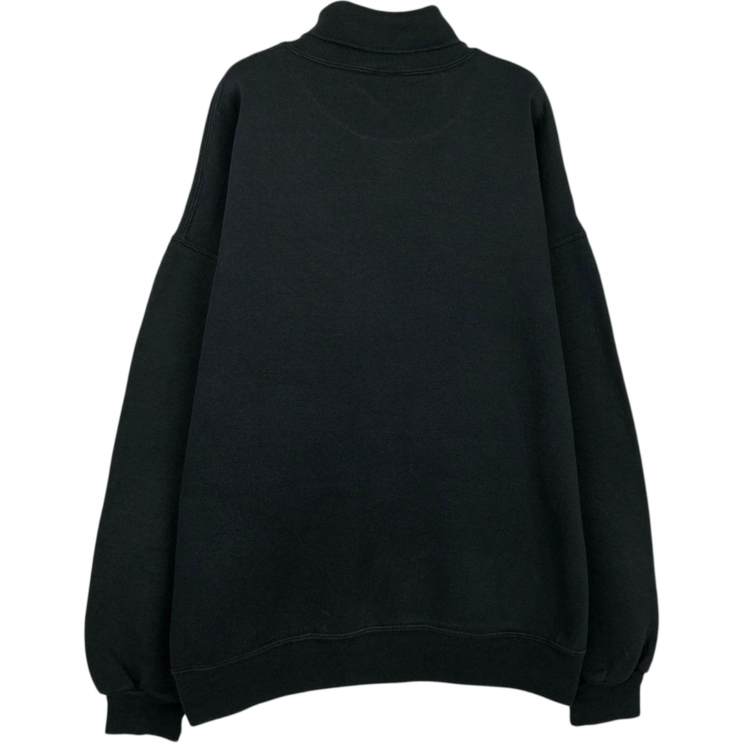 Russell Athletic Plain Turtleneck Blank Sweatshirt, Made in USA, Men's Size XL (approx.) cotton black type Vintage Second Hand