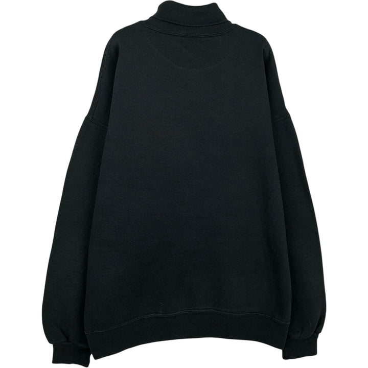 Russell Athletic Plain Turtleneck Blank Sweatshirt, Made in USA, Men's Size XL (approx.) cotton black type Vintage Second Hand
