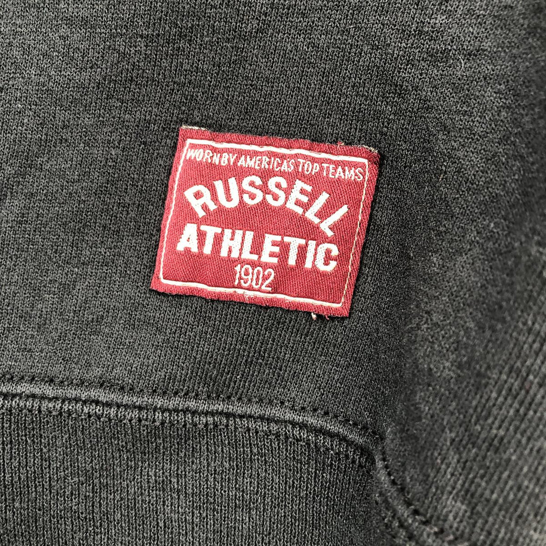 Russell Athletic Plain Turtleneck Blank Sweatshirt, Made in USA, Men's Size XL (approx.) cotton black type Vintage Second Hand