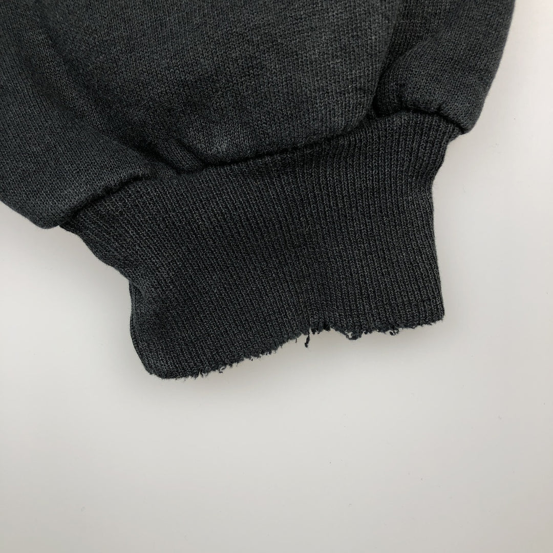 Russell Athletic Plain Turtleneck Blank Sweatshirt, Made in USA, Men's Size XL (approx.) cotton black type Vintage Second Hand