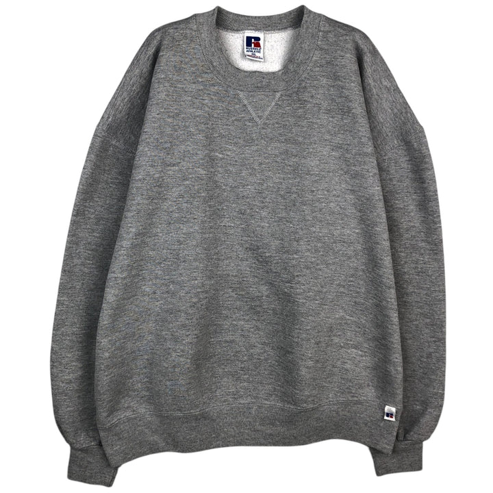 Vintage 90'S Russell ATHLETIC blank sweatshirt, made in the USA, men's size XXL. polyester gray type Vintage Second Hand