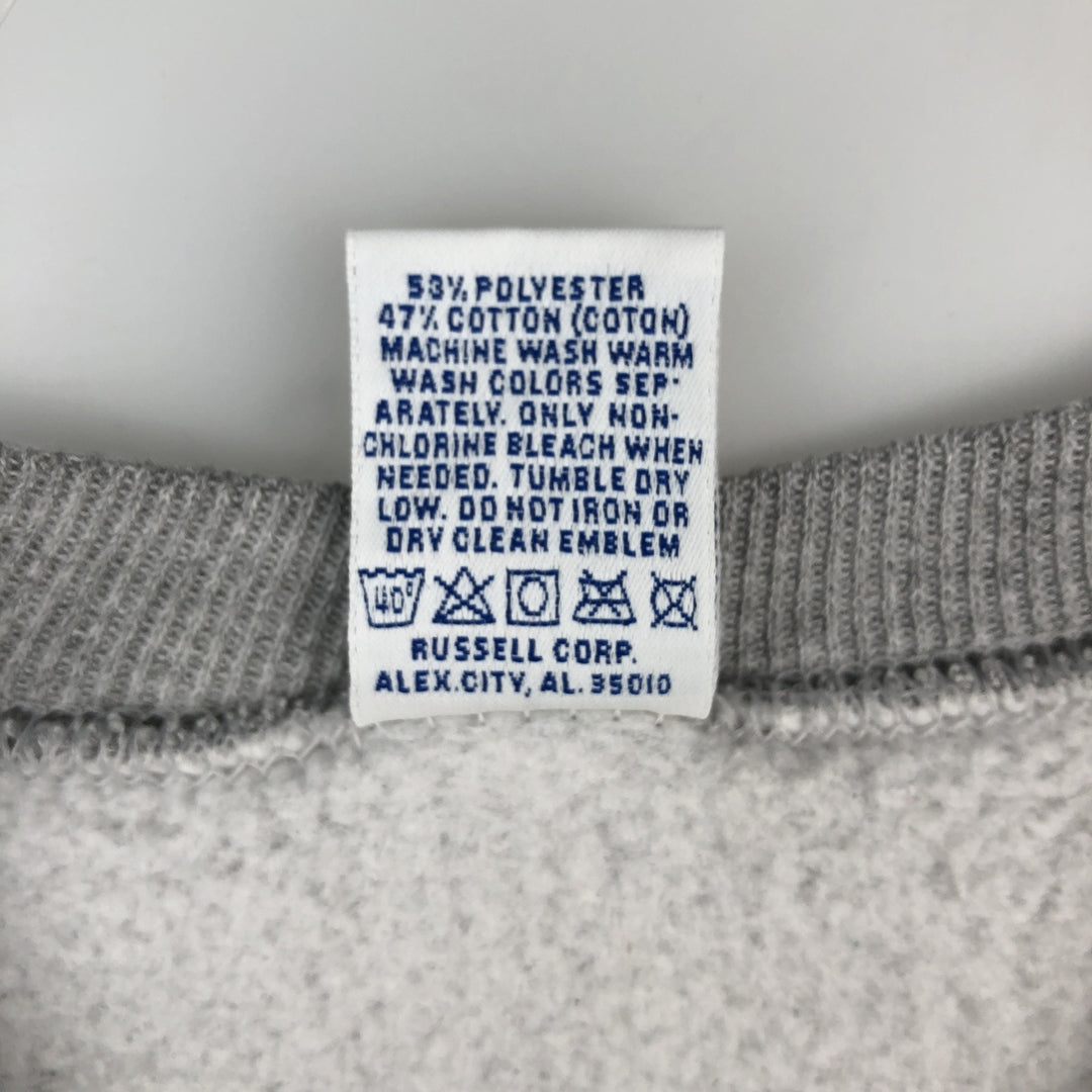 Vintage 90'S Russell ATHLETIC blank sweatshirt, made in the USA, men's size XXL. polyester gray type Vintage Second Hand