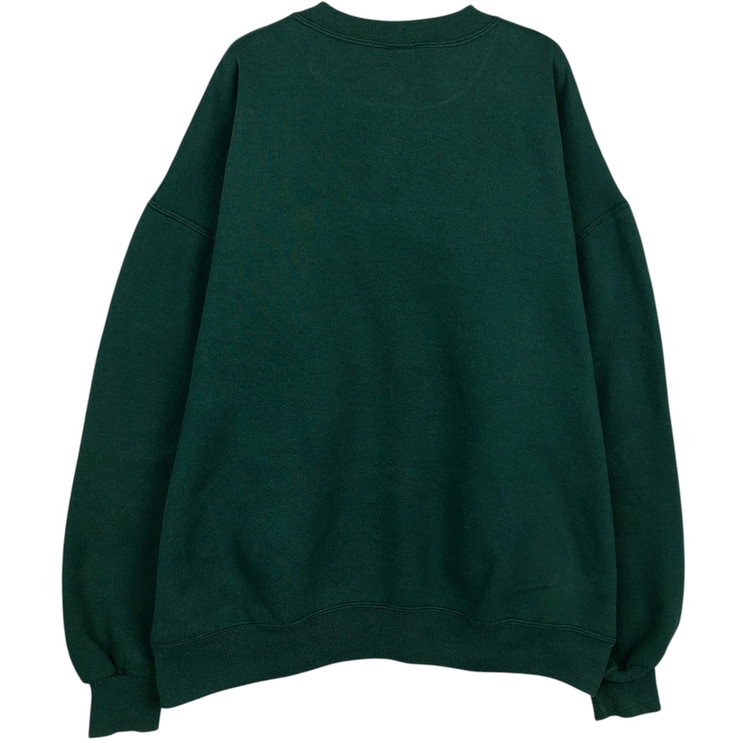 90'S Russell plain blank sweatshirt, sweatshirt, made in USA, men's XL size, vintage cotton green type Vintage Second Hand