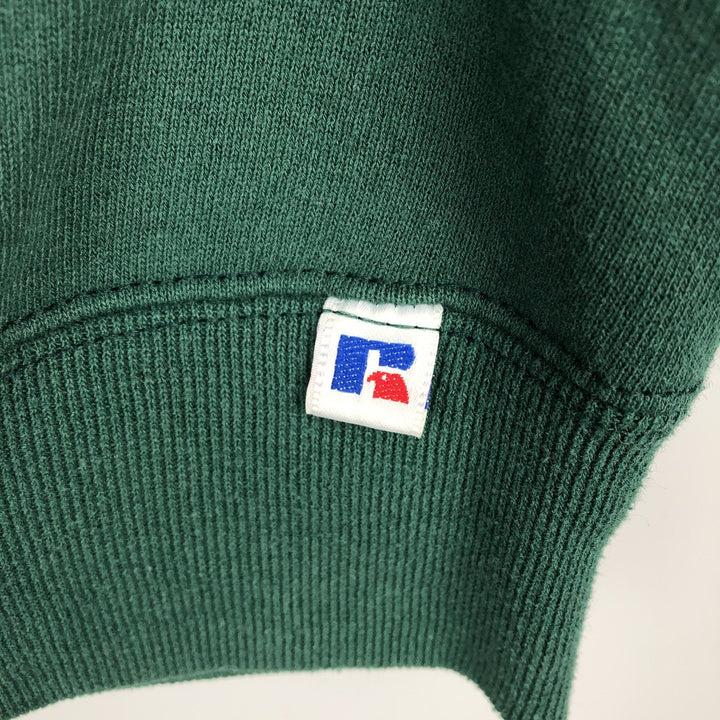 90'S Russell plain blank sweatshirt, sweatshirt, made in USA, men's XL size, vintage cotton green type Vintage Second Hand