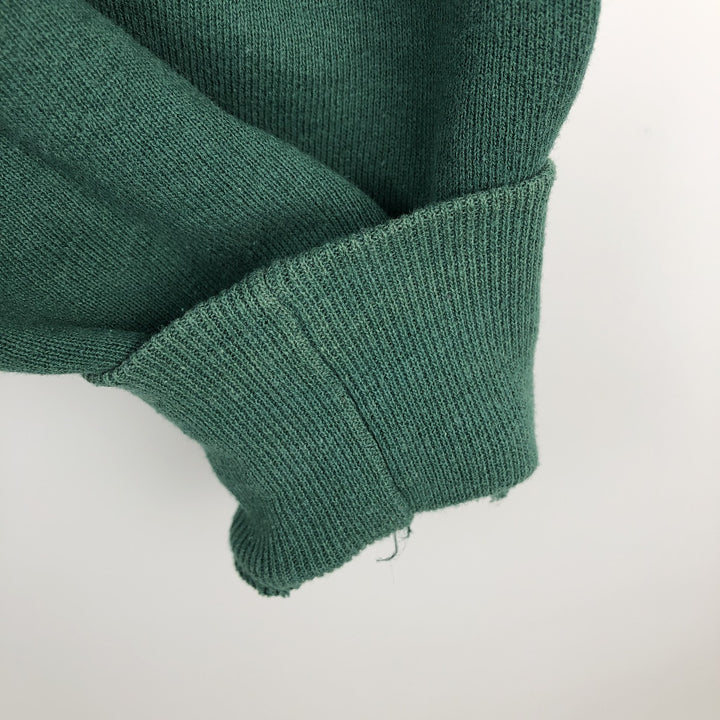 90'S Russell plain blank sweatshirt, sweatshirt, made in USA, men's XL size, vintage cotton green type Vintage Second Hand