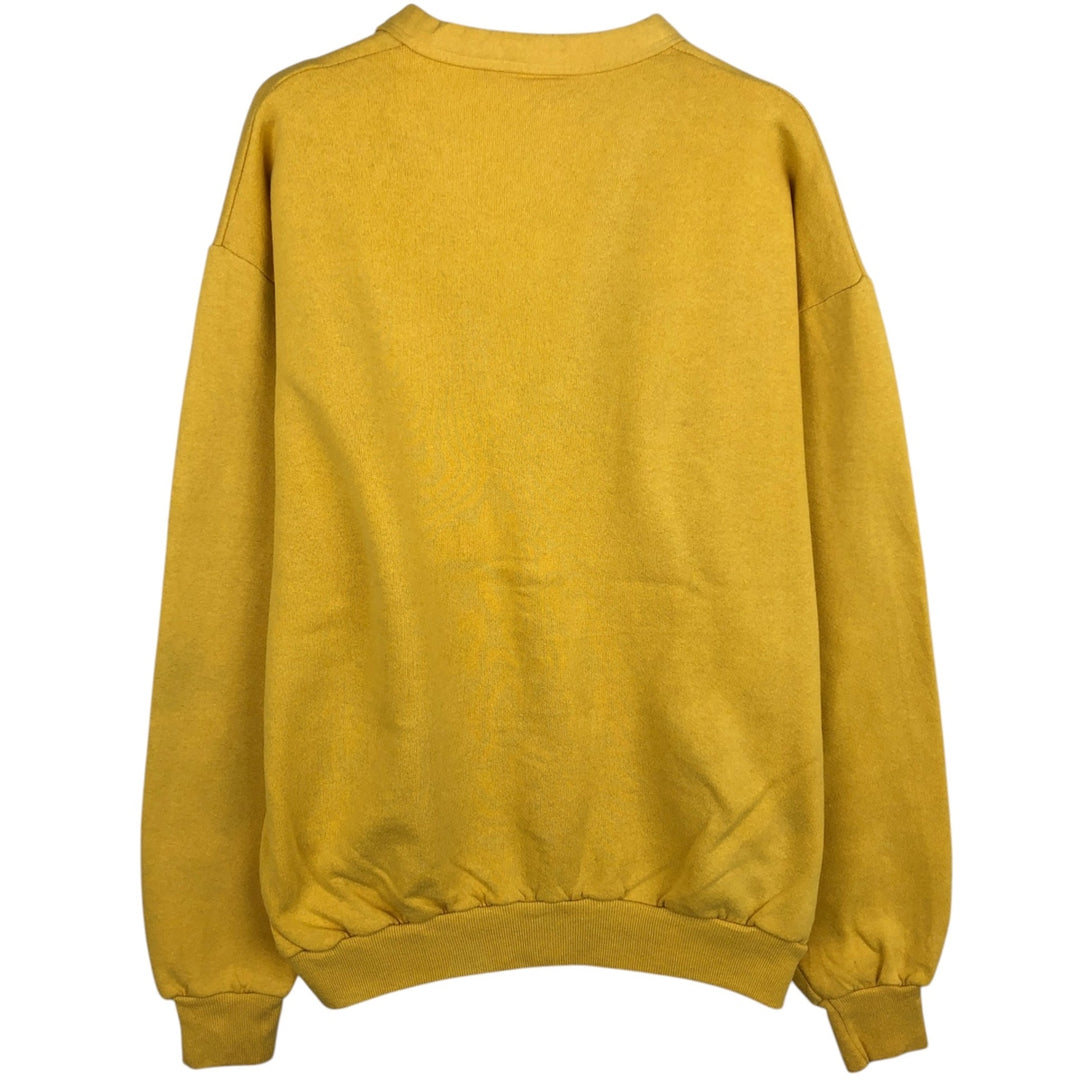 Men's Sweatshirt Cardigan (Size XL) cotton yellow type Vintage Second Hand