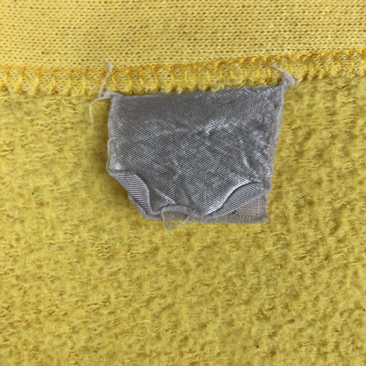 Men's Sweatshirt Cardigan (Size XL) cotton yellow type Vintage Second Hand