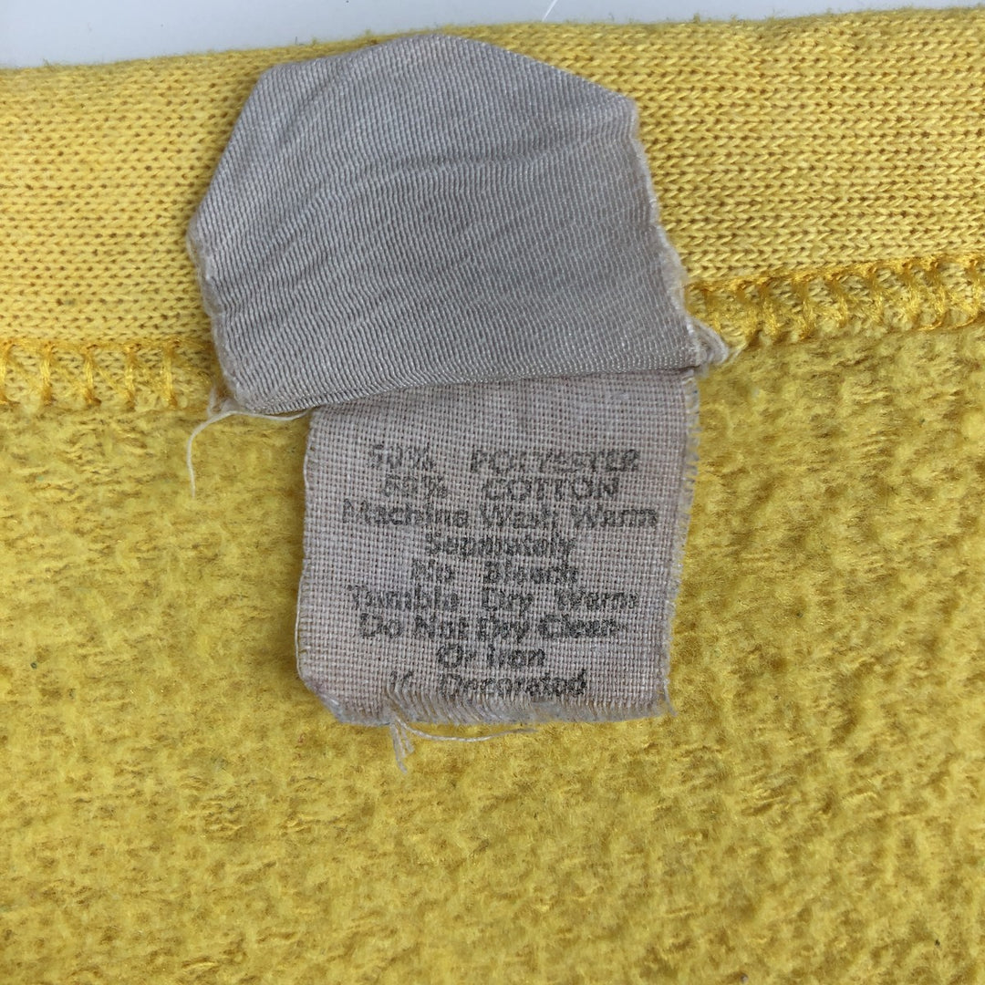Men's Sweatshirt Cardigan (Size XL) cotton yellow type Vintage Second Hand