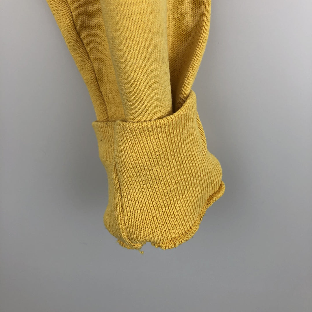 Men's Sweatshirt Cardigan (Size XL) cotton yellow type Vintage Second Hand