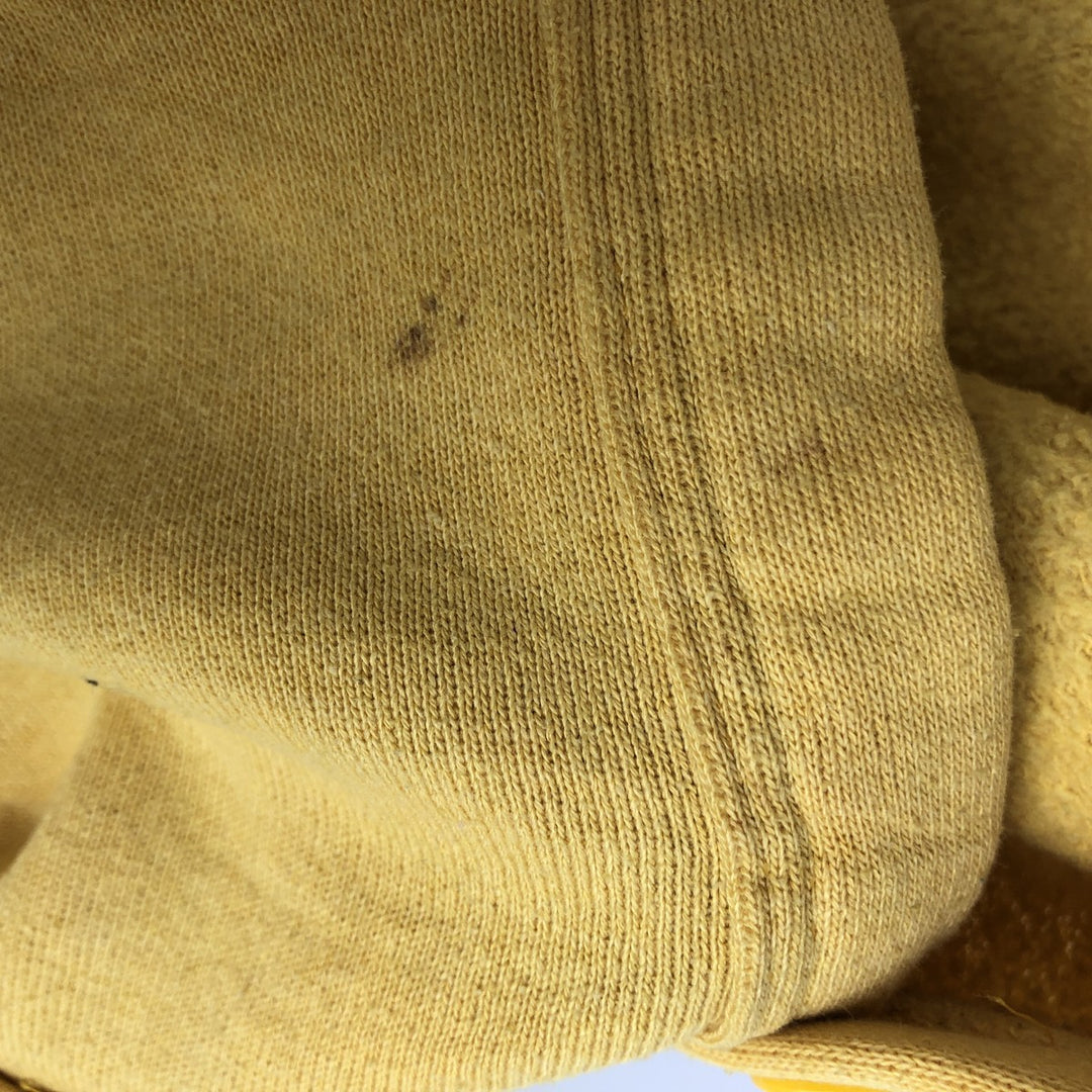 Men's Sweatshirt Cardigan (Size XL) cotton yellow type Vintage Second Hand