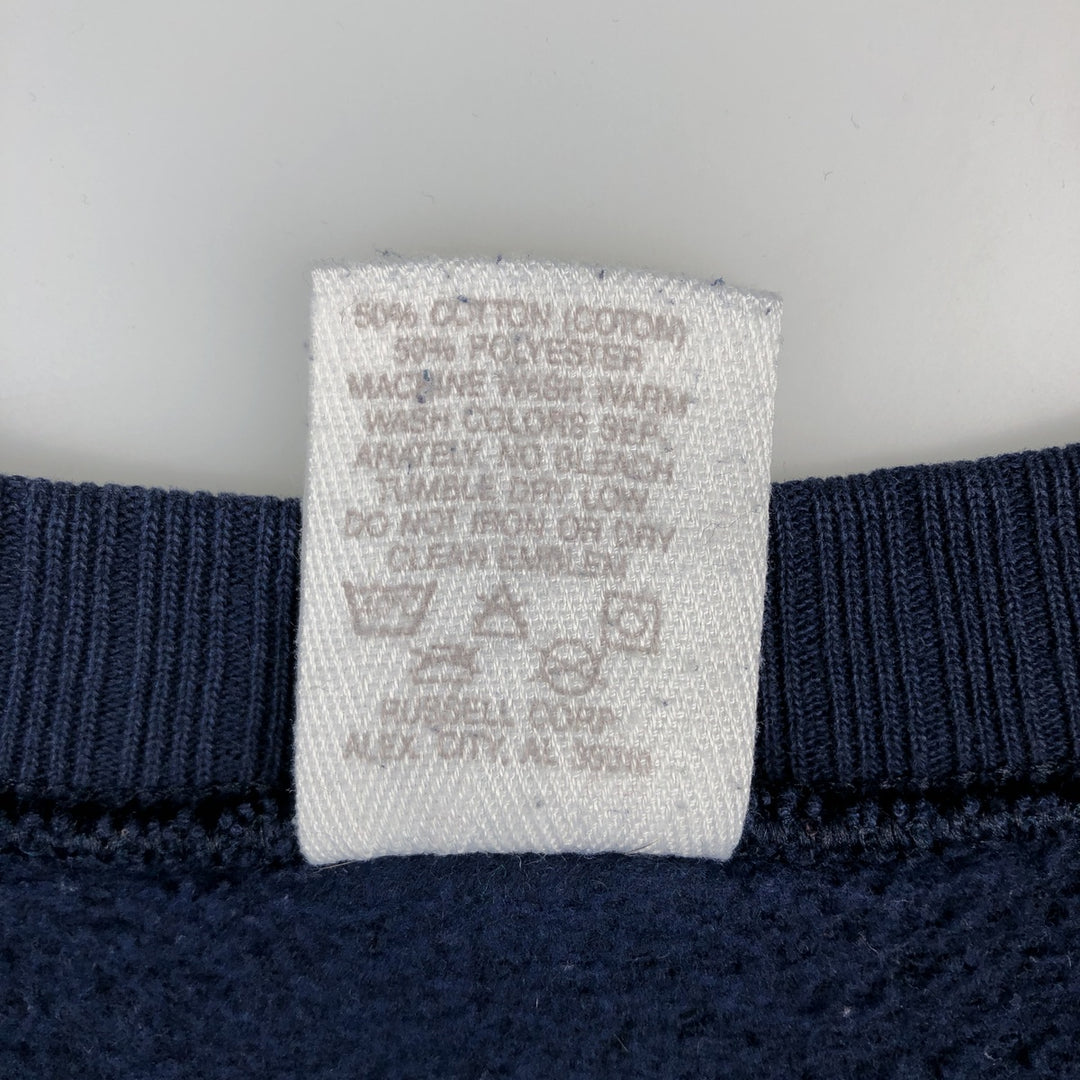 Vintage 90'S Russell ATHLETIC blank sweatshirt, made in the USA, size L, men's cotton navy blue type Vintage Second Hand