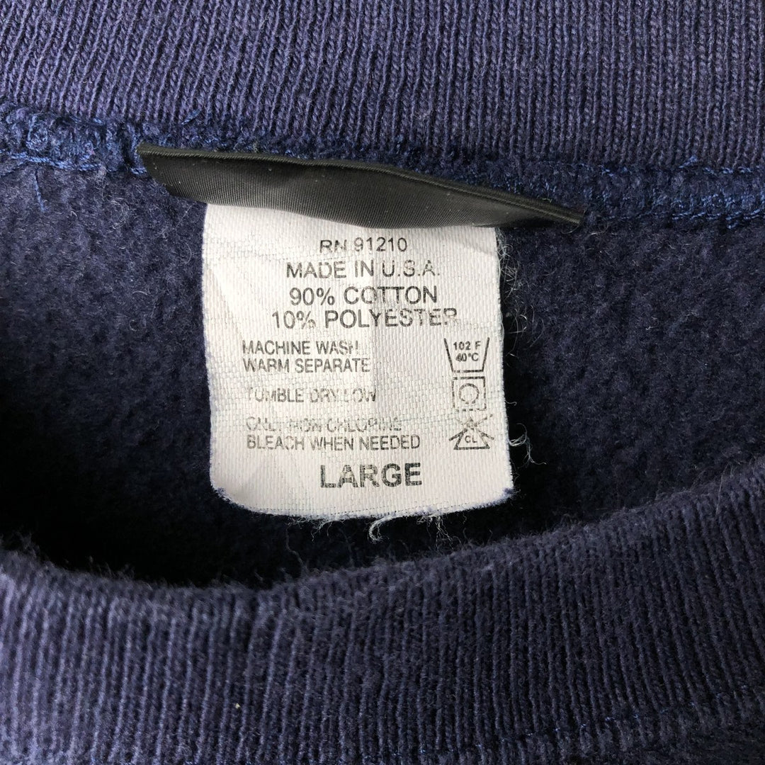90'S CAMBER Plain Blank Sweatshirt, Made in USA, Men's Size L (Equivalent), Vintage cotton navy blue type Vintage Second Hand