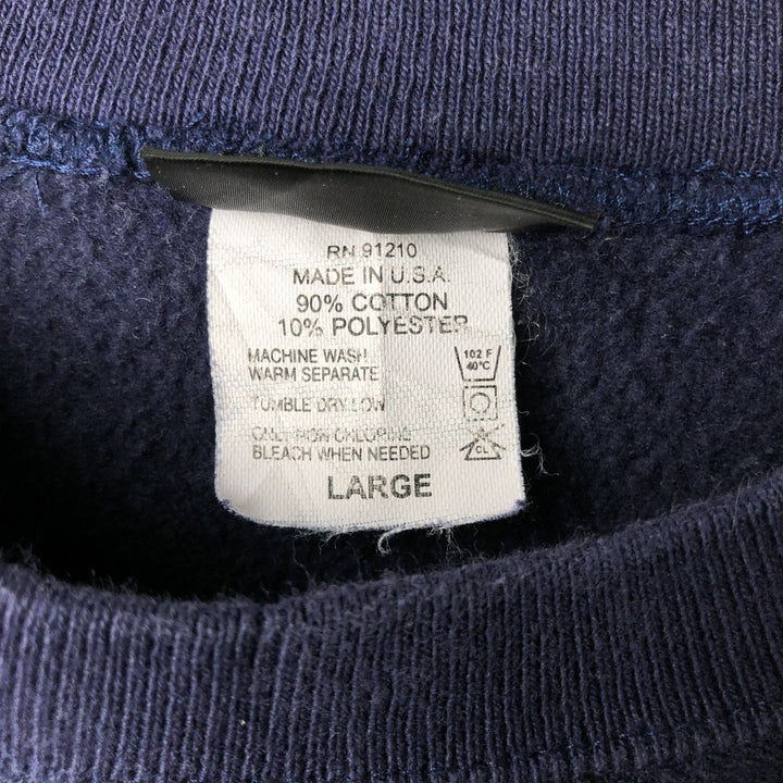 90'S CAMBER Plain Blank Sweatshirt, Made in USA, Men's Size L (Equivalent), Vintage cotton navy blue type Vintage Second Hand