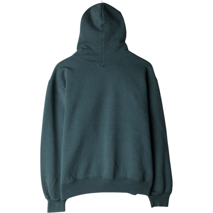 90'S Russell sweatshirt pullover hoodie, made in USA, men's size M, vintage cotton dark green Vintage Second Hand