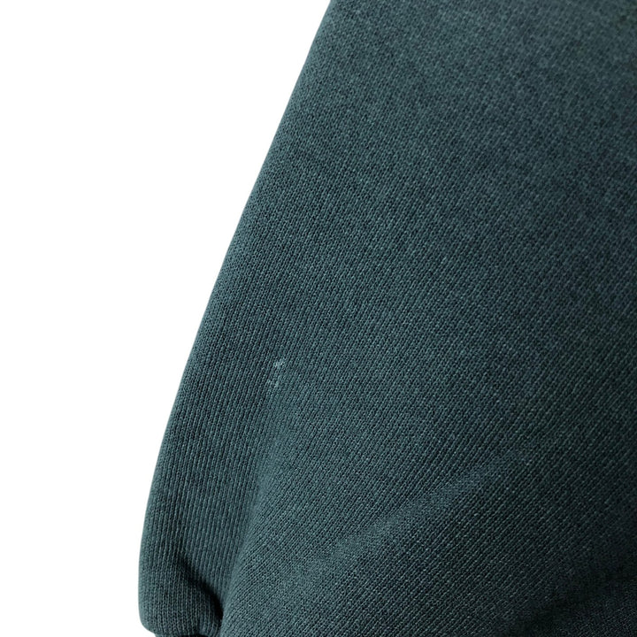 90'S Russell sweatshirt pullover hoodie, made in USA, men's size M, vintage cotton dark green Vintage Second Hand