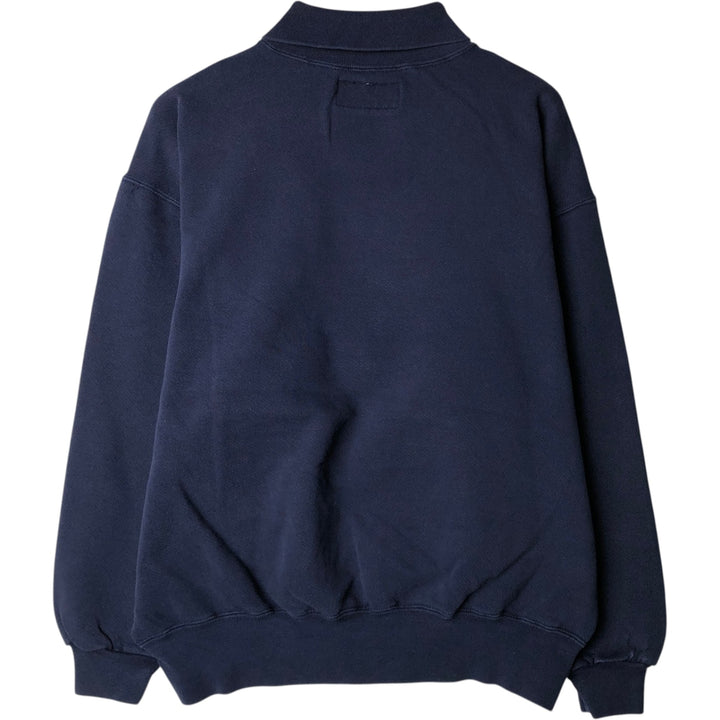 90'S Russell High Cotton Turtleneck Sweatshirt, Made in USA, Men's Size XL (Equivalent), Vintage cotton Navy blue Vintage Second Hand