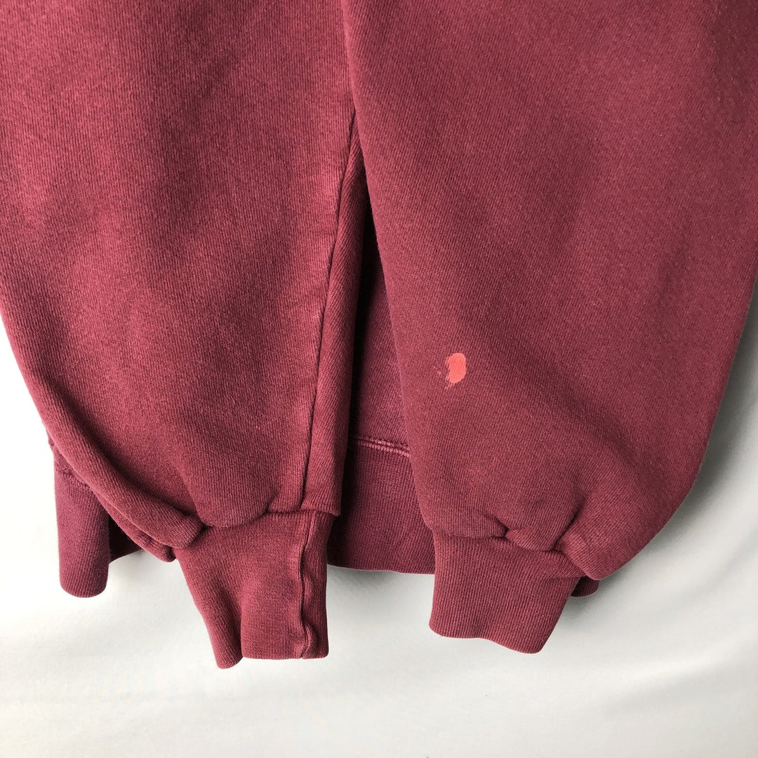 90'S Russell High Cotton Turtleneck Sweatshirt, Made in USA, Men's Size M (Equivalent), Vintage cotton Red type red-purple Vintage Second Hand