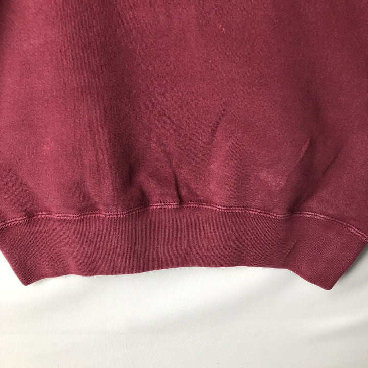 90'S Russell High Cotton Turtleneck Sweatshirt, Made in USA, Men's Size M (Equivalent), Vintage cotton Red type red-purple Vintage Second Hand