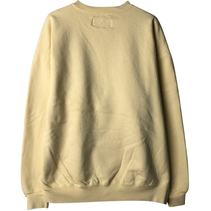 Vintage 90'S Russell High Cotton Blank Sweatshirt, Made in USA, Men's Size L cotton lemon yellow Vintage Second Hand