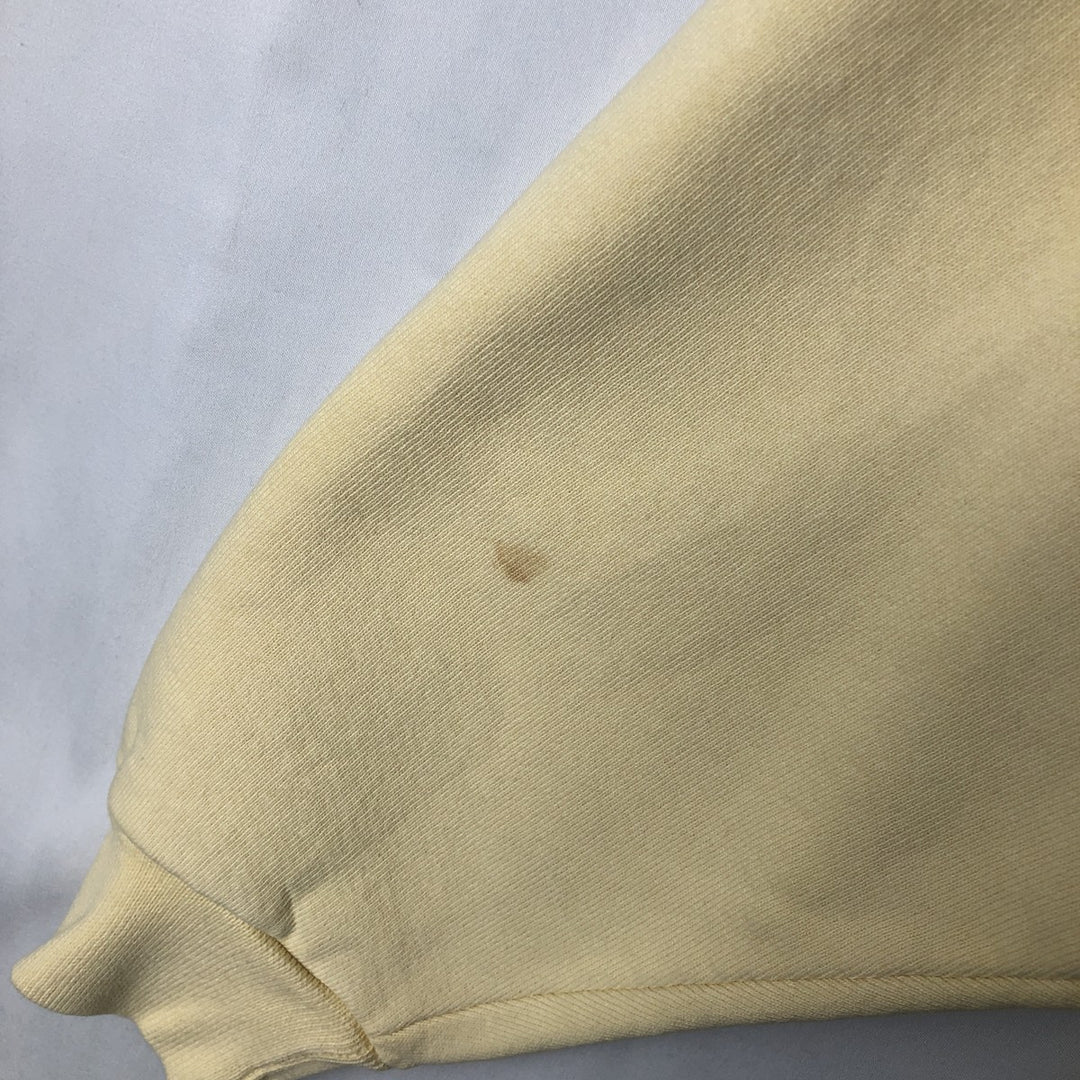 Vintage 90'S Russell High Cotton Blank Sweatshirt, Made in USA, Men's Size L cotton lemon yellow Vintage Second Hand