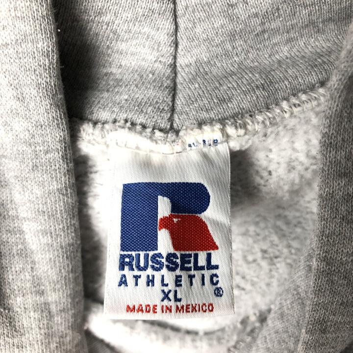 90'S Russell Athletic Sweatshirt Pullover Hoodie, Made in USA, Men's Size XL (Equivalent), Vintage polyester gray type Vintage Second Hand