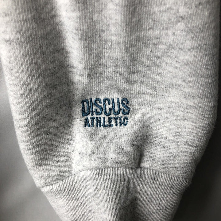 90'S Discus Athletic Solid Color Blank Sweatshirt, Made in USA, Men's Size Medium, Vintage cotton gray type Vintage Second Hand
