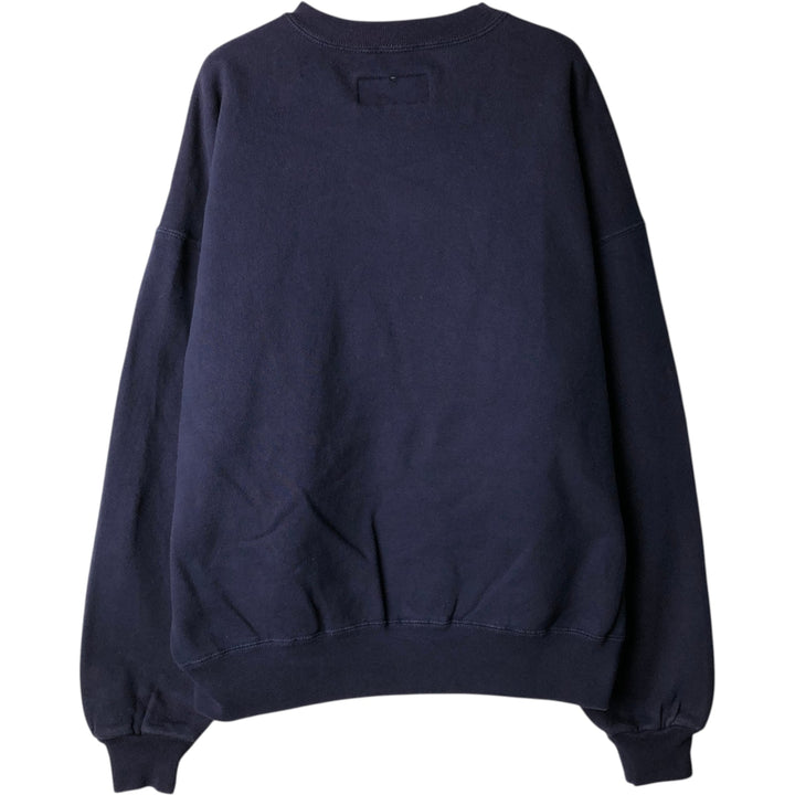 90'S Russell High Cotton Plain Blank Sweatshirt, Men's Size XL (Equivalent), Vintage cotton navy blue type Vintage Second Hand