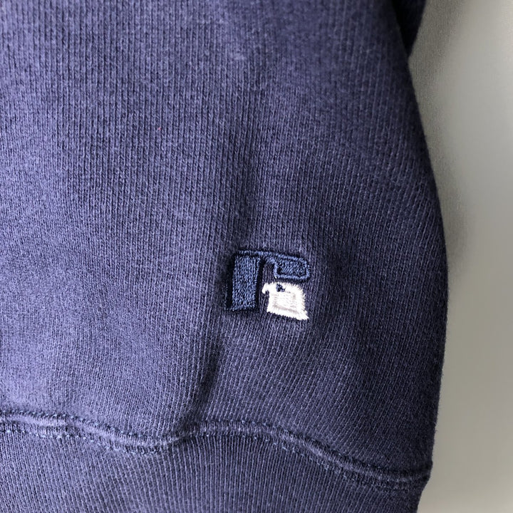 90'S Russell High Cotton Plain Blank Sweatshirt, Men's Size XL (Equivalent), Vintage cotton navy blue type Vintage Second Hand
