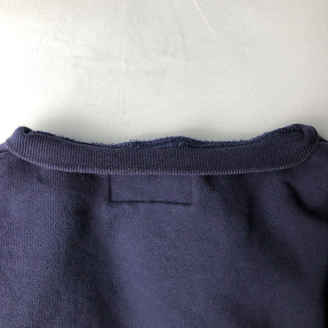 90'S Russell High Cotton Plain Blank Sweatshirt, Men's Size XL (Equivalent), Vintage cotton navy blue type Vintage Second Hand
