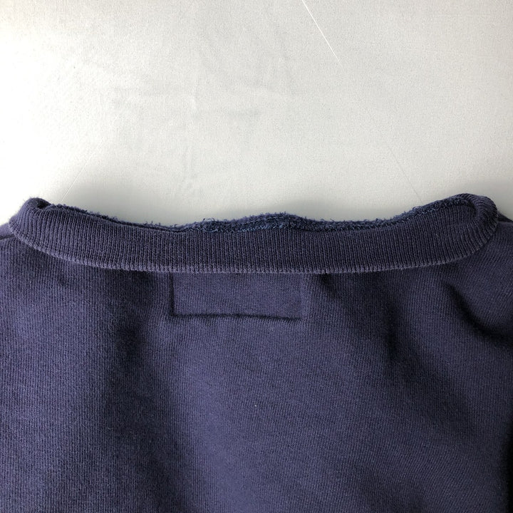 90'S Russell High Cotton Plain Blank Sweatshirt, Men's Size XL (Equivalent), Vintage cotton navy blue type Vintage Second Hand