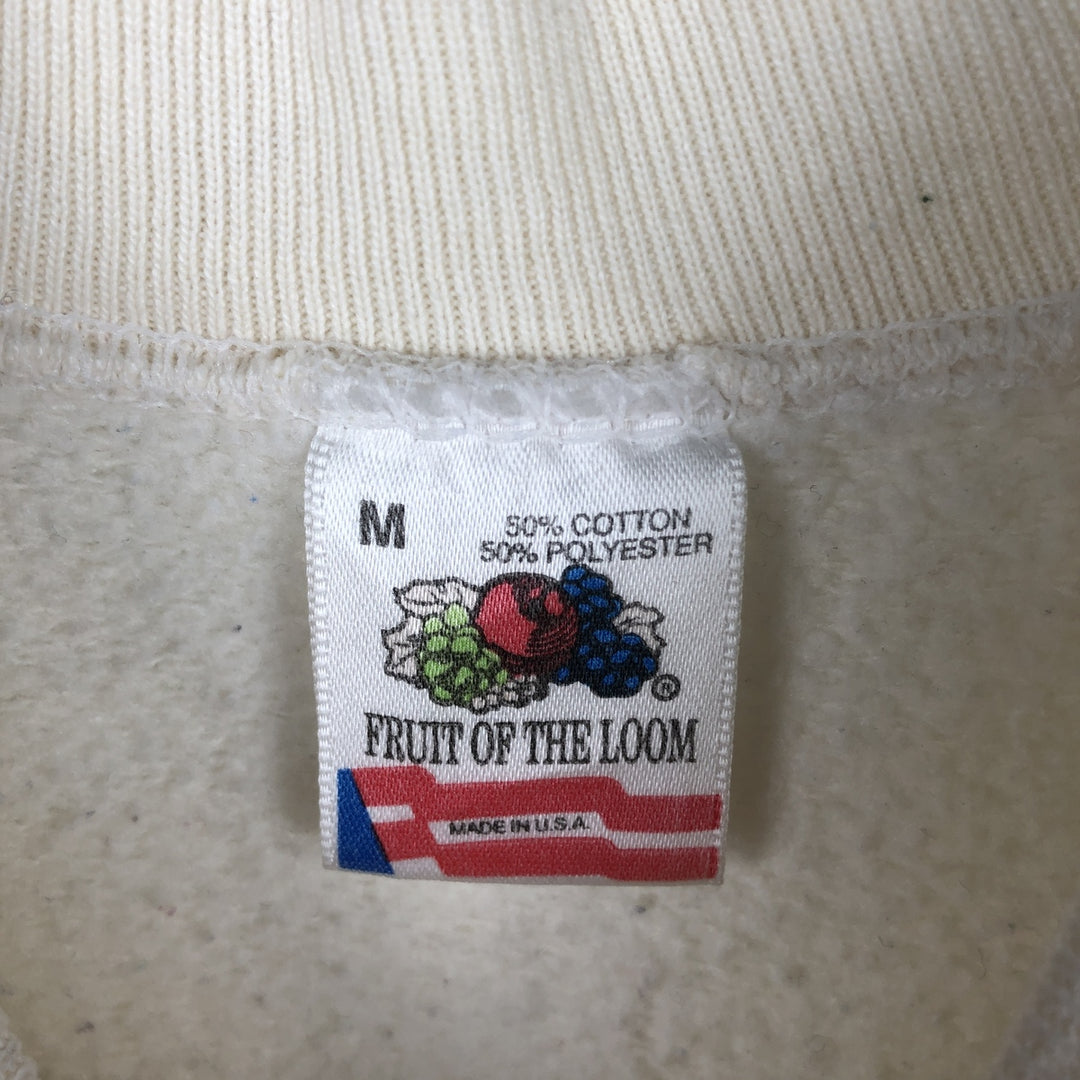 90'S Fruit of the Loom Cocker Spaniel Dog Print Animal Sweatshirt, Made in USA, Women's Size M cotton unbleached Vintage Second Hand