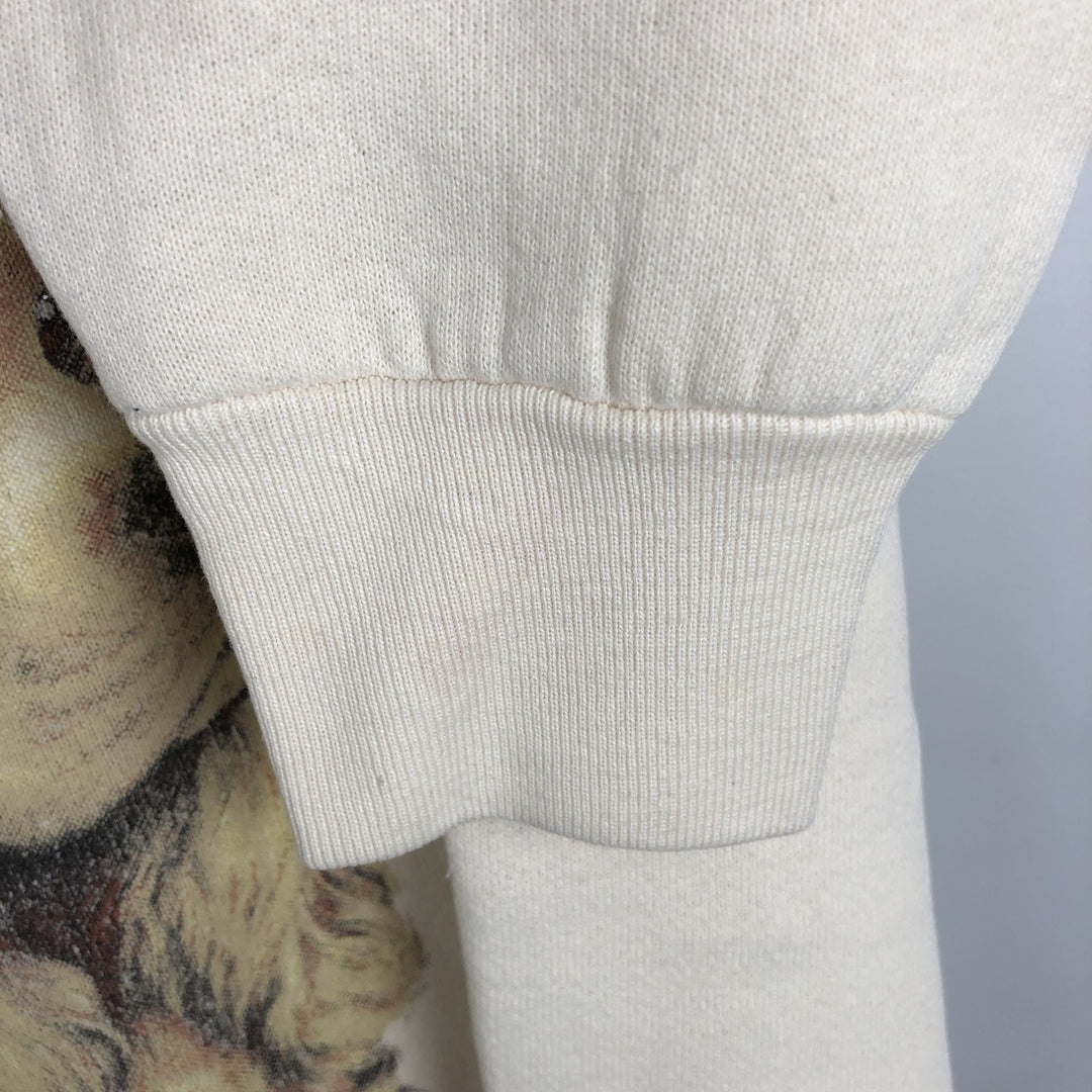 90'S Fruit of the Loom Cocker Spaniel Dog Print Animal Sweatshirt, Made in USA, Women's Size M cotton unbleached Vintage Second Hand