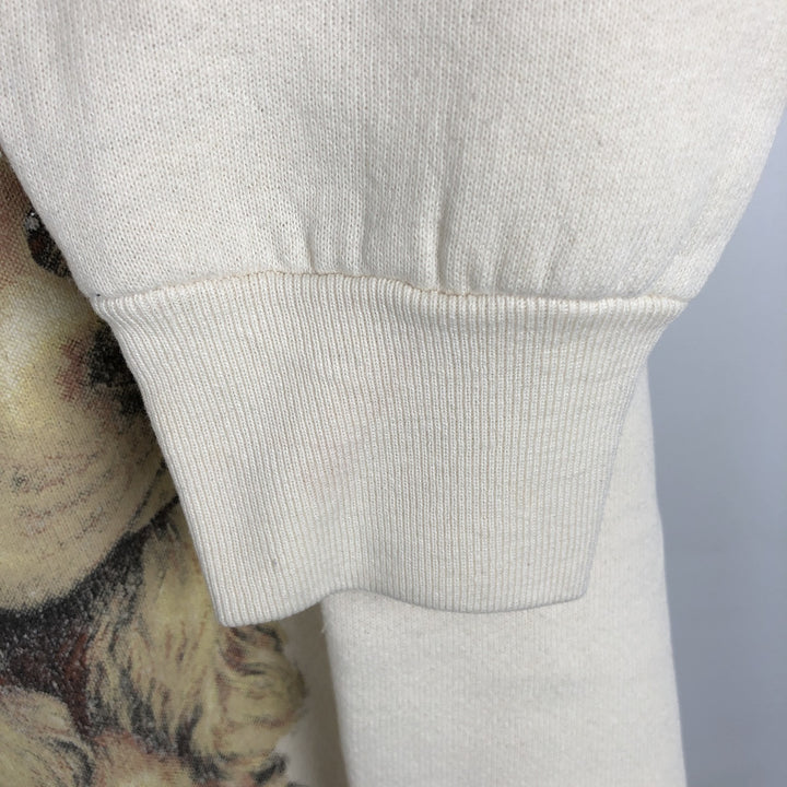 90'S Fruit of the Loom Cocker Spaniel Dog Print Animal Sweatshirt, Made in USA, Women's Size M cotton unbleached Vintage Second Hand