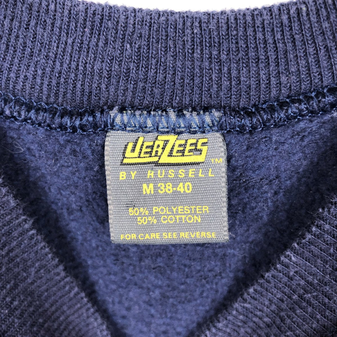 70s-80'S Jerzees by Russell Printed Sweatshirt, Made in USA, Women's Size M (approx.), Vintage cotton navy blue type Vintage Second Hand