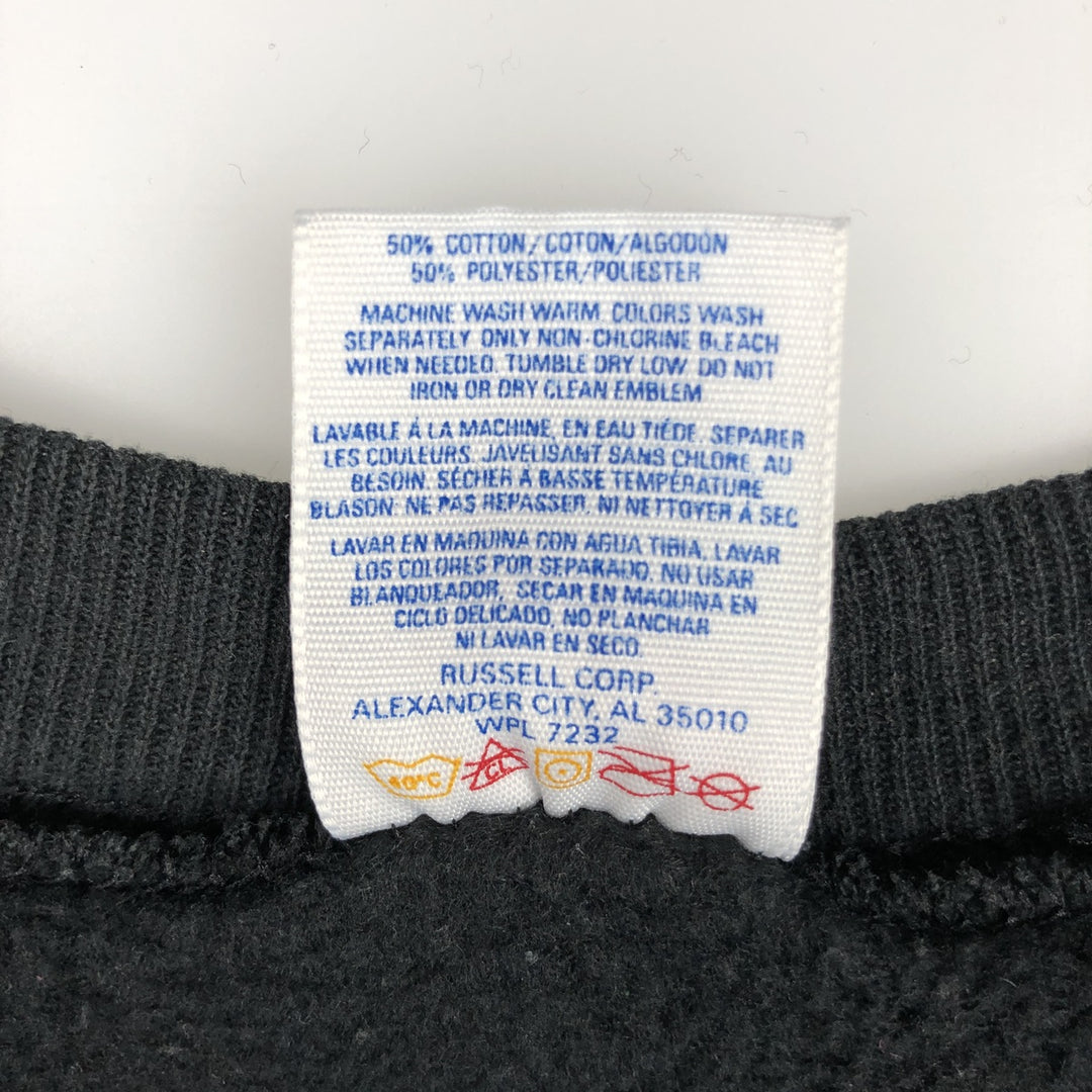 80s-90'S Jerzees printed sweatshirt, made in USA, women's size XL equivalent, vintage. cotton black type Vintage Second Hand