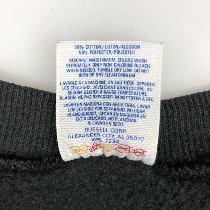 80s-90'S Jerzees printed sweatshirt, made in USA, women's size XL equivalent, vintage. cotton black type Vintage Second Hand