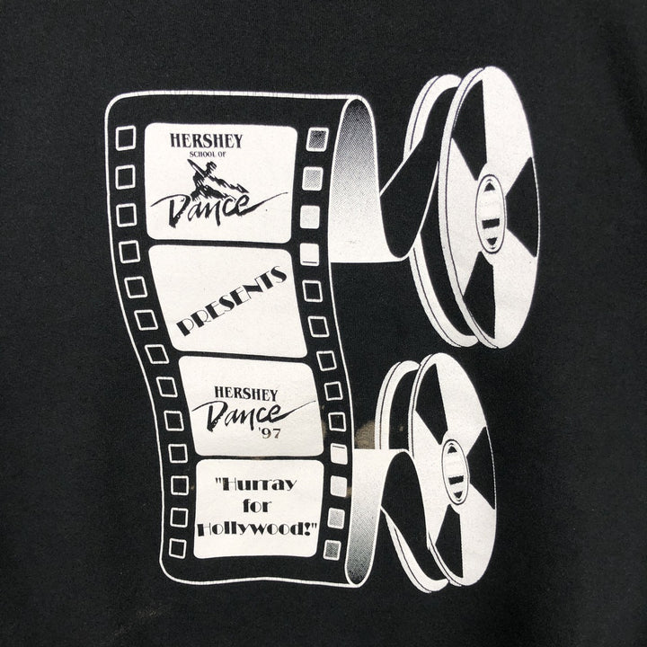 80s-90'S Jerzees printed sweatshirt, made in USA, women's size XL equivalent, vintage. cotton black type Vintage Second Hand