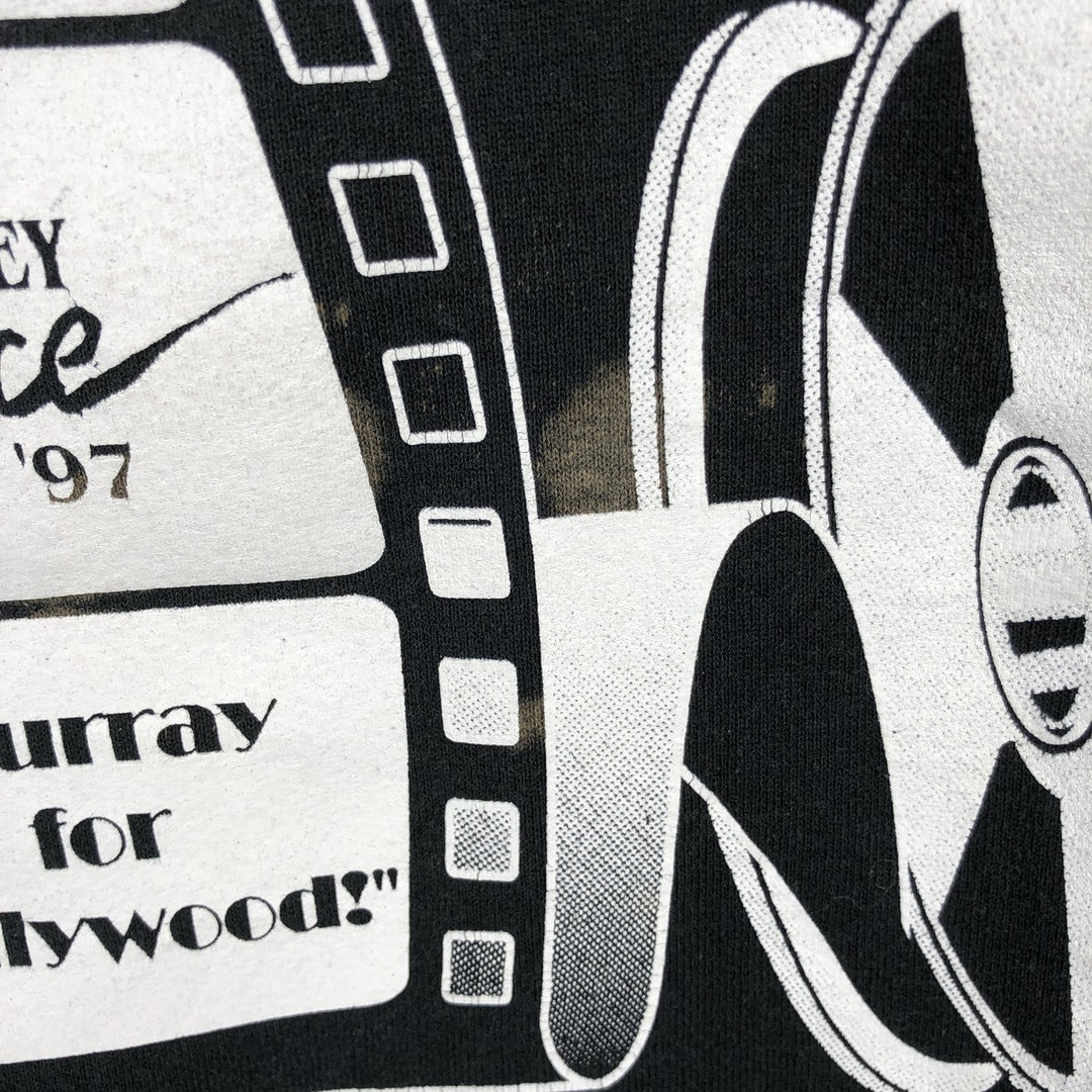 80s-90'S Jerzees printed sweatshirt, made in USA, women's size XL equivalent, vintage. cotton black type Vintage Second Hand