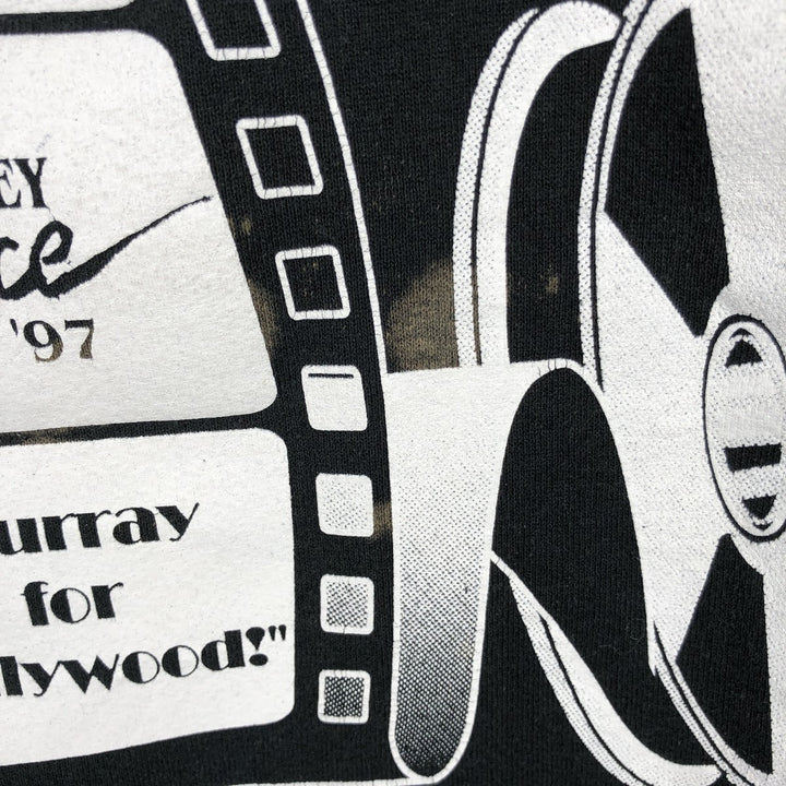 80s-90'S Jerzees printed sweatshirt, made in USA, women's size XL equivalent, vintage. cotton black type Vintage Second Hand