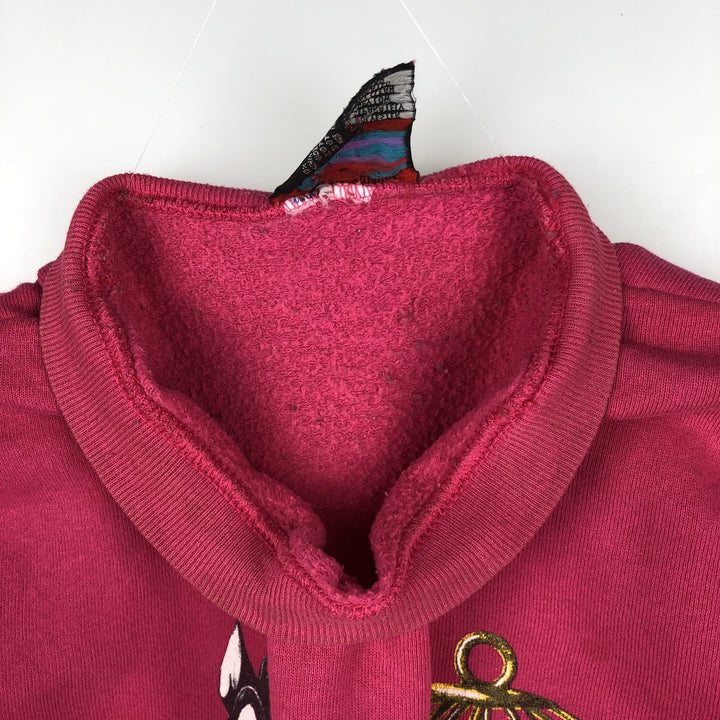 90'S GARMENTGRAPHICS Looney Tunes Character Sweatshirt (Women's Size M) cotton pink type Vintage Second Hand