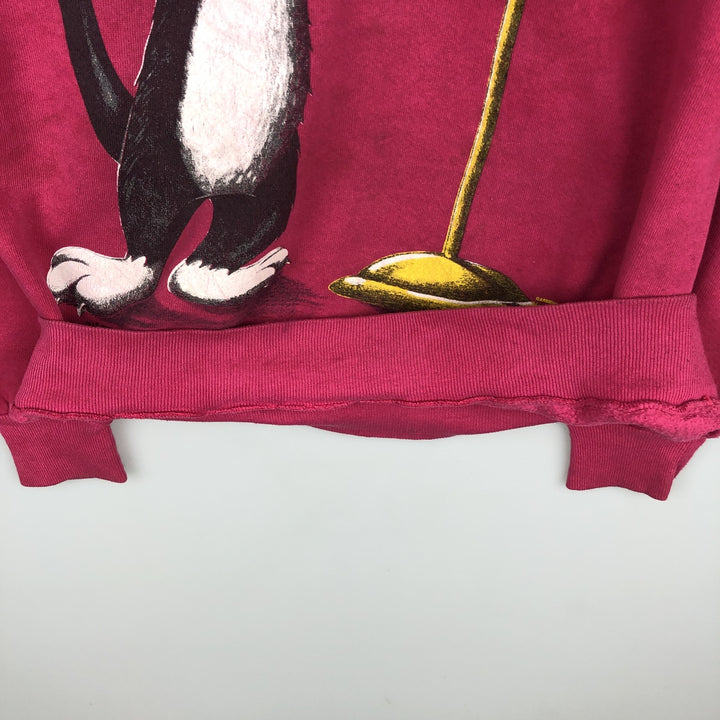 90'S GARMENTGRAPHICS Looney Tunes Character Sweatshirt (Women's Size M) cotton pink type Vintage Second Hand