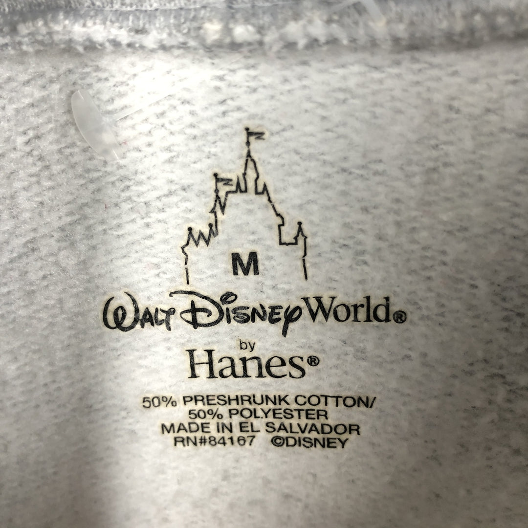 Hanes Disney WHERE MAGIC LIVES Character Sweatshirt Pullover Hoodie, Women's Size M (Equivalent), Vintage cotton gray type Vintage Second Hand