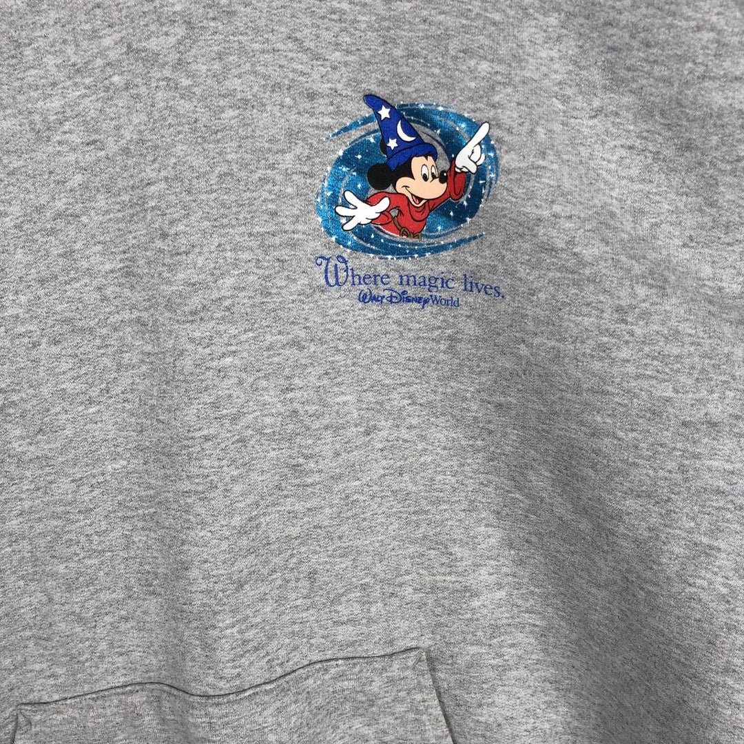 Hanes Disney WHERE MAGIC LIVES Character Sweatshirt Pullover Hoodie, Women's Size M (Equivalent), Vintage cotton gray type Vintage Second Hand