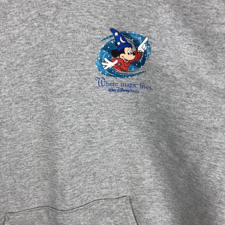 Hanes Disney WHERE MAGIC LIVES Character Sweatshirt Pullover Hoodie, Women's Size M (Equivalent), Vintage cotton gray type Vintage Second Hand